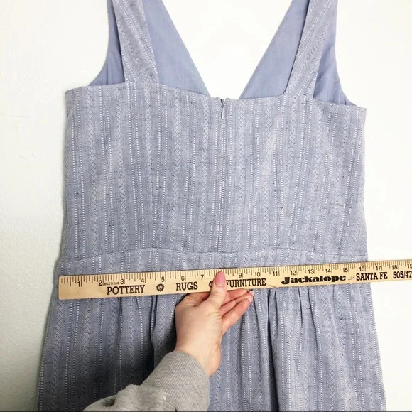 Color Block Blue Stripe Sleeveless V-Neck Mini Dress Women’s Size Small NWT - Picture 14 of 15